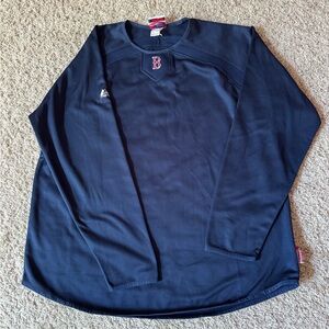 Majestic Dark Blue Red Sox Long Sleeve warm up top